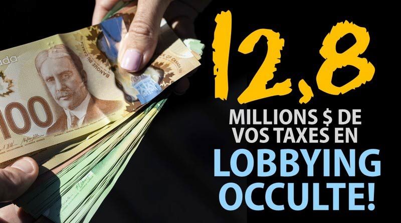 millions de taxes en lobbying occulte